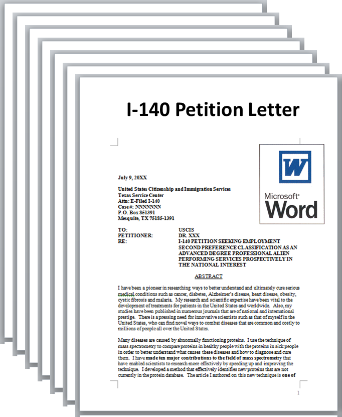 Assembling a DIY petition for I-140: EB2 NIW green card category